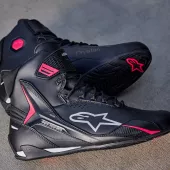 Dámske topánky 2026 Alpinestars Stella Faster-4 Drystar black/grey/coral fluo