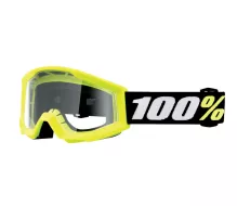 Detské okuliare 100% strata yellow mini goggle clear lens