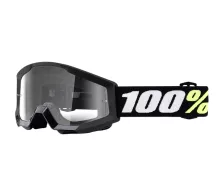 Detské okuliare 100% strata black mini goggle clear lens