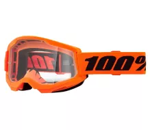 Motokrosové okuliare 100% strata2 neon orange clear lens