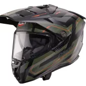 Helma na moto Caberg Tanami Ranger matt black/military green/orange