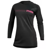 Dámsky dres Thor Sector Minimal black/fluo pink veľkosť L