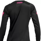 Dámsky dres Thor Sector Minimal black/fluo pink veľkosť L
