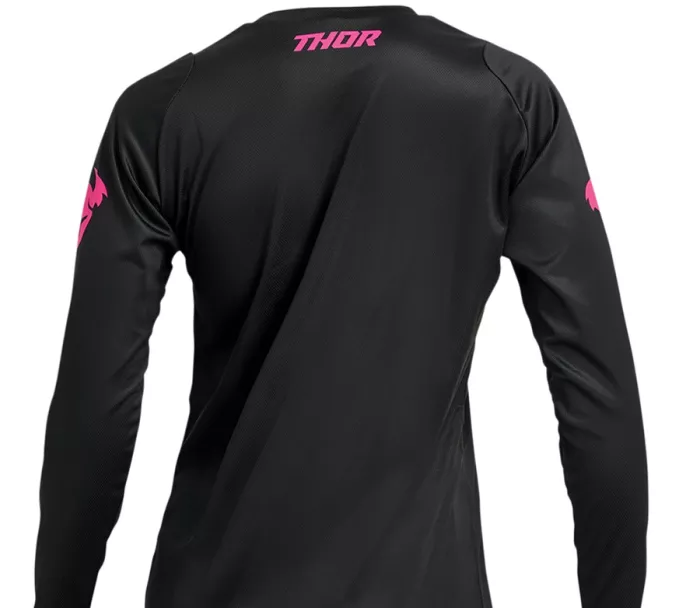 Dámsky dres Thor Sector Minimal black/fluo pink veľkosť L