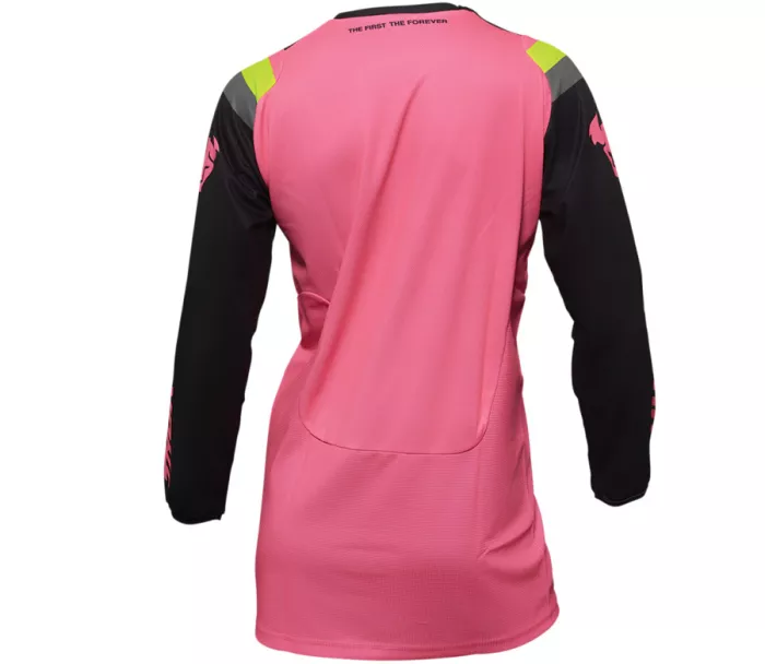 Dámsky motokrosový - enduro dres THOR PULSE RACEWEAR REV CHARCOAL/FLUO PINK