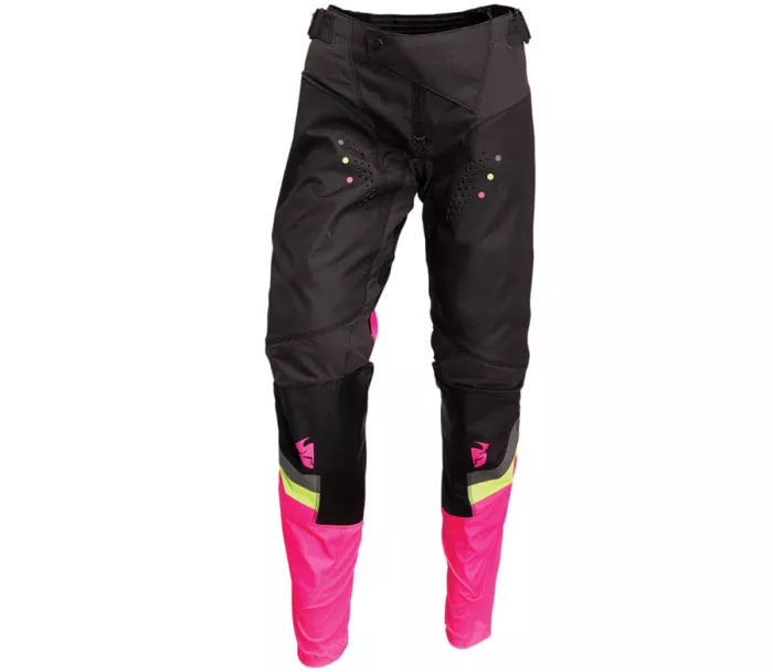Dámske motokrosové - enduro kalhoty THOR PULSE RACEWEAR REV CHARCOAL/FLUO PINK vel. 5/6