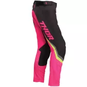Dámske motokrosové - enduro kalhoty THOR PULSE RACEWEAR REV CHARCOAL/FLUO PINK vel. 5/6