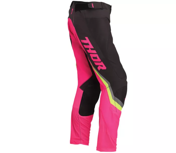 Dámske motokrosové - enduro kalhoty THOR PULSE RACEWEAR REV CHARCOAL/FLUO PINK vel. 5/6