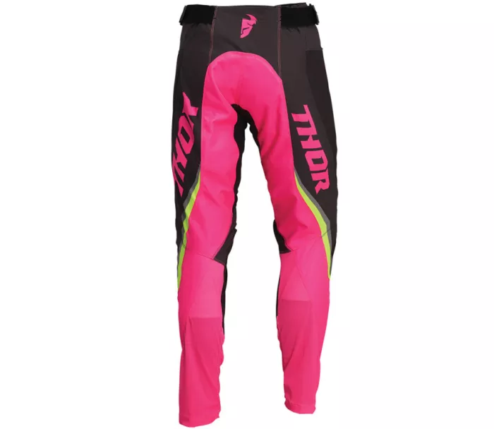 Dámske motokrosové - enduro kalhoty THOR PULSE RACEWEAR REV CHARCOAL/FLUO PINK vel. 5/6