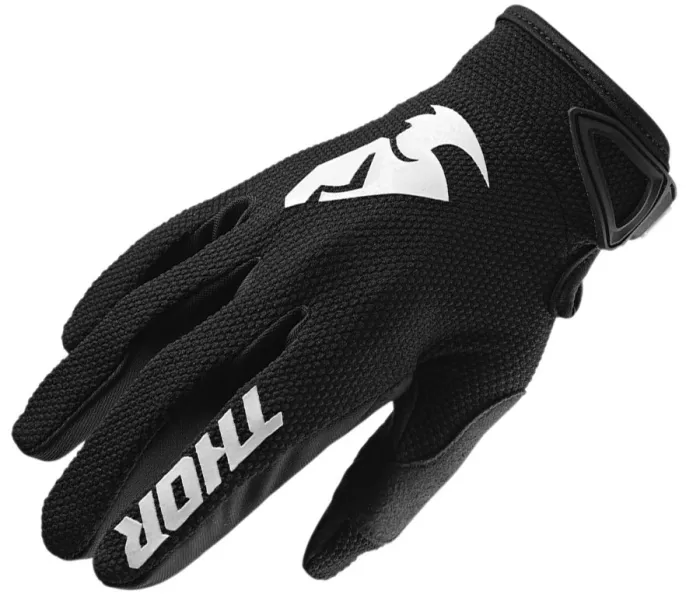 Detské motokrosové rukavice Thor Sector black veľ. M