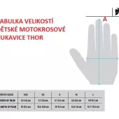 Detské motokrosové rukavice Thor Sector black veľ. M
