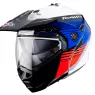 Helma na motorku Caberg TOURMAX TITAN white/blue/red