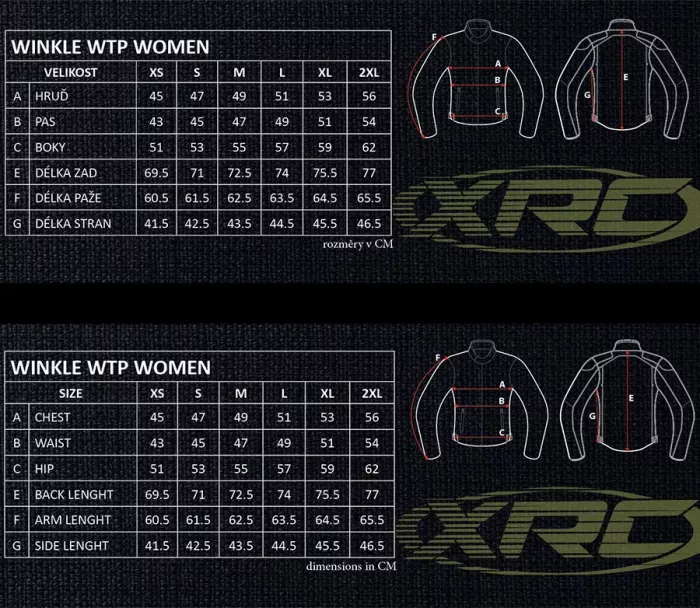 XRC Winkle 2.0 WTP ladies adventure jacket black/grey/blue/red 2XL
