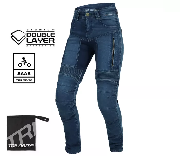 Trilobite Parado doublelayer AAAA slim fit ladies jeans blue level 2 vel. 28