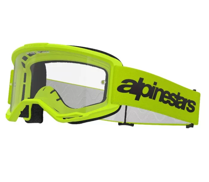 Motokrosové okuliare Alpinestars Vision 3 Wordmark yellow fluo/clear