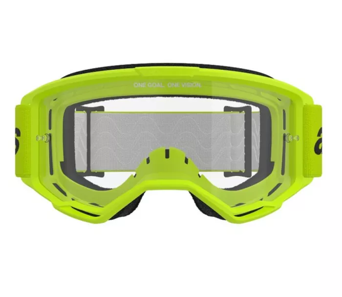 Motokrosové okuliare Alpinestars Vision 3 Wordmark yellow fluo/clear
