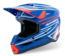 Detská helma Alpinestars SM3 Wurx blue/red/white/black glossy