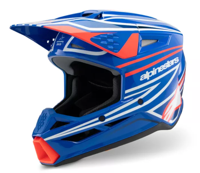 Alpinestars SM3 Youth Wurx blue/red/white/black glossy helmet vel. YS