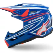Alpinestars SM3 Youth Wurx blue/red/white/black glossy helmet vel. YS