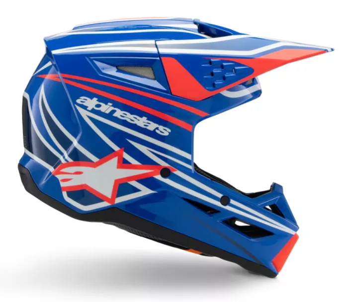 Alpinestars SM3 Youth Wurx blue/red/white/black glossy helmet vel. YS