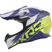 Prilba na motokros XRC MX Caledon matt blue/white/yellow vel´. XL