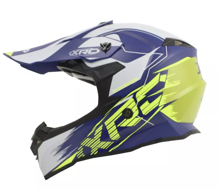 Prilba na motokros XRC MX Caledon matt blue/white/yellow vel´. XL