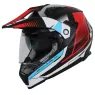Helma na motocykl XRC Dual Alpiner 2.0 matt black/red/blue
