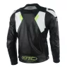 XRC Krazer black/white/fluo leather jacket men