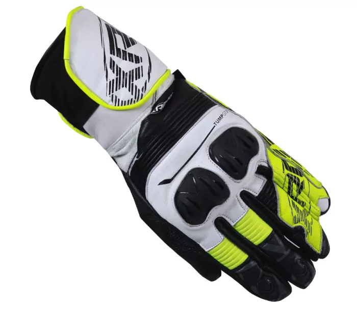 Rukavice na moto XRC TUMP GT7 WHT/BLK/FLUO men gloves vel. XL