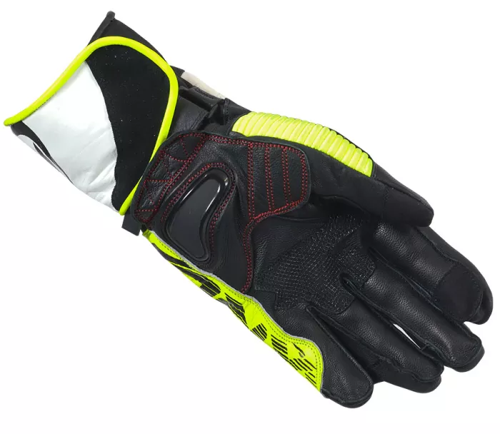 Rukavice na moto XRC TUMP GT7 WHT/BLK/FLUO men gloves vel. XL