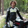 XRC Krazer black/white/fluo leather jacket men