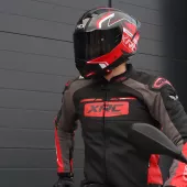 Kožená bunda XRC Moos 2.0 HLT men blk/red/wht