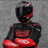 Kožená bunda XRC Moos 2.0 HLT men blk/red/wht