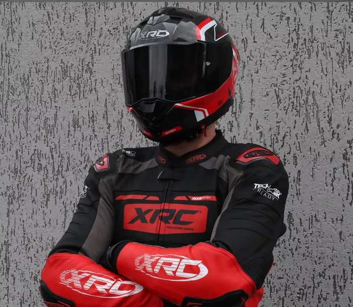 Kožená bunda XRC Moos 2.0 HLT men blk/red/wht