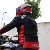 Kožená bunda XRC Moos 2.0 HLT men blk/red/wht