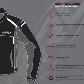 Dámska bunda na motorku XRC Totter WTP blk/grey/fluo