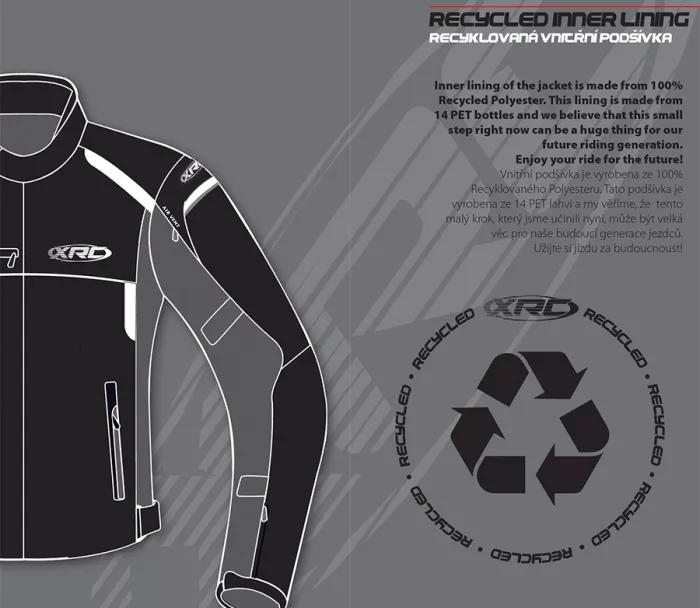 Dámska bunda na motorku XRC Totter WTP blk/grey/fluo