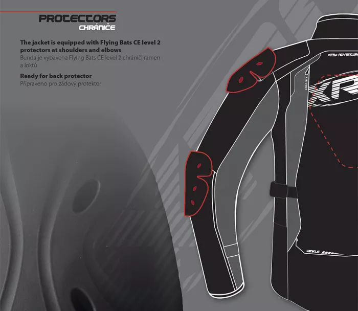 Dámska bunda na moto XRC Winkle WTP blk/grey/fluo