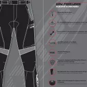 Dámske nohavice na motorku XRC Winkle WTP blk / grey / fluo