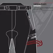 Dámske nohavice na motorku XRC Winkle WTP blk / grey / fluo