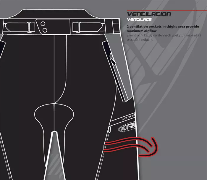 Dámske nohavice na motorku XRC Winkle WTP blk / grey / fluo