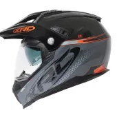 Motocyklová prilba XRC Dual Alpiner 3.0 tmavo šedá/čierna/oranžová vel´ 2XL