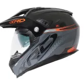 Motocyklová prilba XRC Dual Alpiner 3.0 tmavo šedá/čierna/oranžová