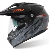 Motocyklová prilba XRC Dual Alpiner 3.0 tmavo šedá/čierna/oranžová vel´ 2XL