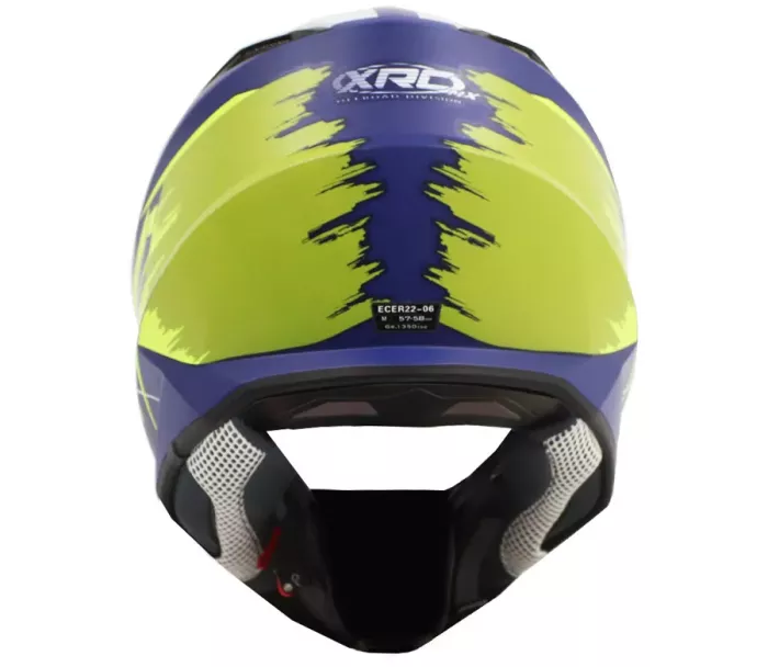 Prilba na motokros XRC MX Caledon matt blue/white/yellow vel´. XL