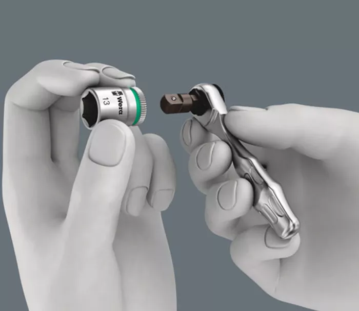 WERA Zyklop ratchet kit Mini 1, 1/4" drive Metric sizes0